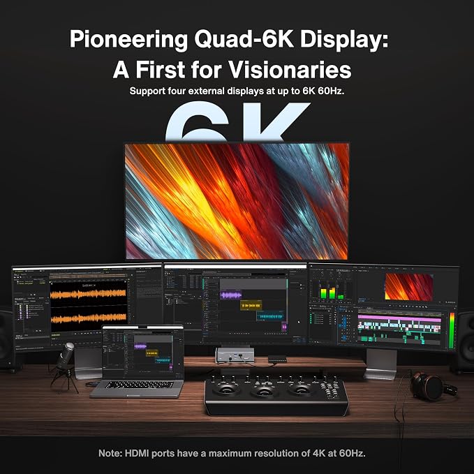 iVANKY FusionDock Max 1 Dual Thunderbolt 4 Chips, 20-in-1 Quad 6K@60Hz Monitor - Image 2