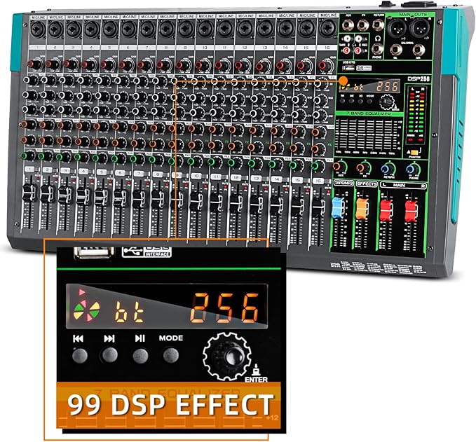 Depusheng PA16 Professional Audio Mixer Sound Board Console Desk System - Image 7