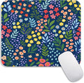 Square Mouse Pad Flowers, Personalized Premium-Textured Custom Mouse Mat Design by Armanza