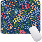 Square Mouse Pad Flowers, Personalized Premium-Textured Custom Mouse Mat Design by Armanza