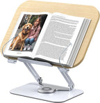 Book Stand for Reading, 360° Adjustable Book Holder, Foldable Book Holder Stand by MOKURU