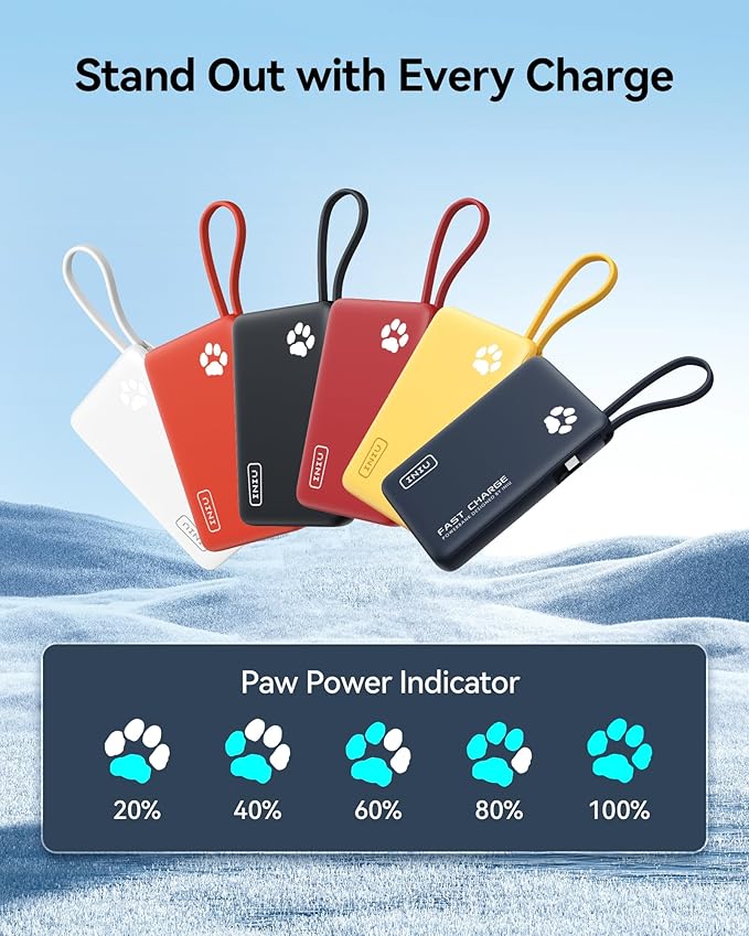 INIU 45W Portable Charger, 10000mAh Built-in USB C Cable Fast Charging Power - Image 7