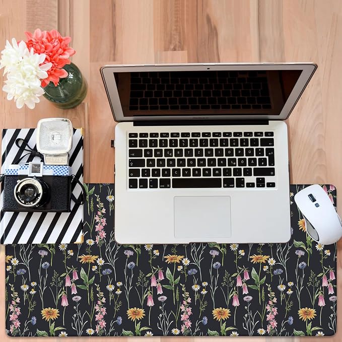 Large Mouse Pad Field Flowers Gaming Desk Pad Computer Keyboard Non-Slip - Image 6