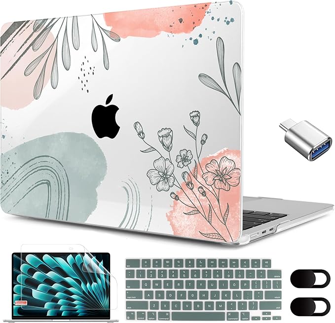 MEEgoodo for M4/M3/M2 MacBook Air 15.3 inch Case 2025 2024 2023, Case Fit Model by MEEgoodo