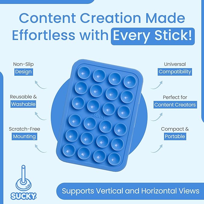 SUCKY Silicone Suction Phone Case Adhesive Mount - Image 5