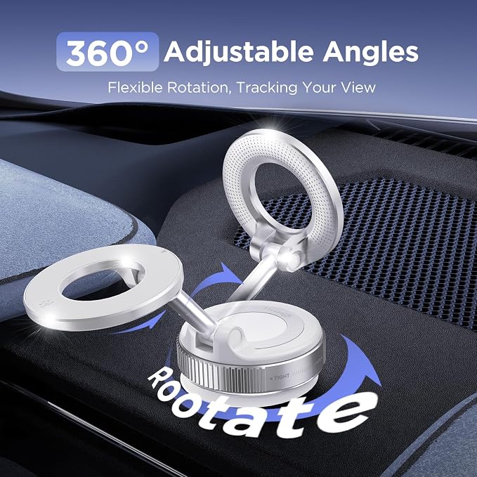 Vacuum Magnetic Phone Holder for Car Suction Cup Phone Mount Adjustable Suction - Image 6