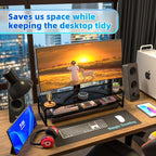 Simple Trending 2 Tier Metal Dual Monitor Stand Riser - Image 2