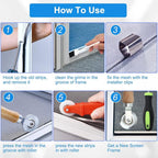 Window Screen Repair Kit Mesh Screen Spline Roller Repair Tools Kit - Image 4