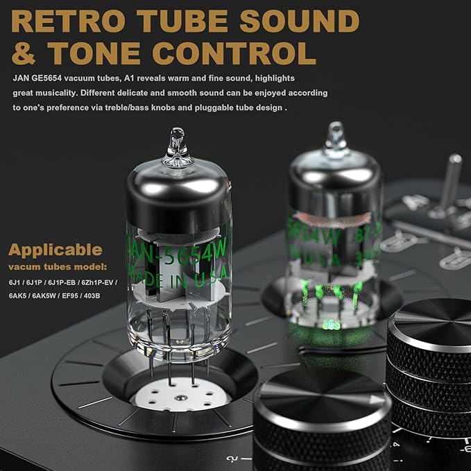 A1 Vacuum Tube Phono Preamp, Headphone Amp, Hi-Fi Audiophile Preamplifier - Image 3