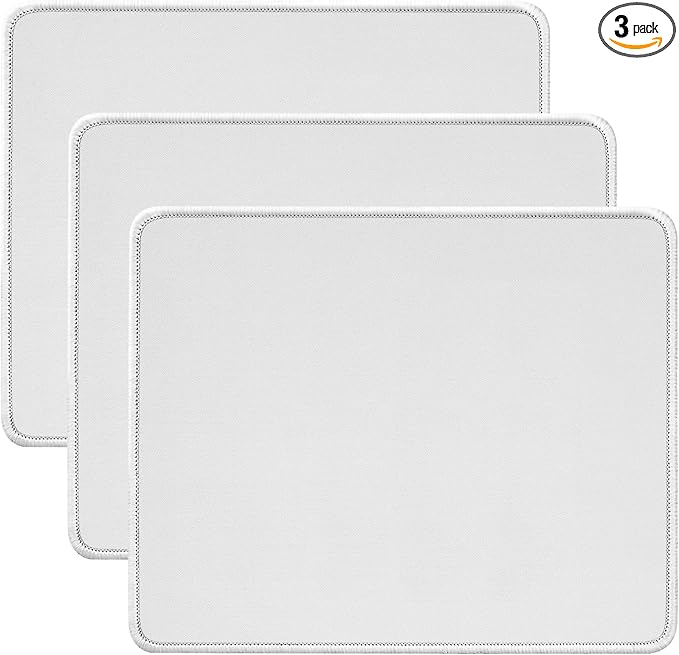 JIKIOU 3 Pack Mouse Pad with Stitched Edge, Comfortable Mouse Pads with by JIKIOU