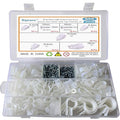 Bigtrans 555 Pcs Nylon Plastic R-Type Wire Clips by Setber