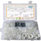 Bigtrans 555 Pcs Nylon Plastic R-Type Wire Clips by Setber