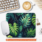 Square Mouse Pad Green Leaves, Personalized Premium-Textured Custom Mouse Mat - Image 3