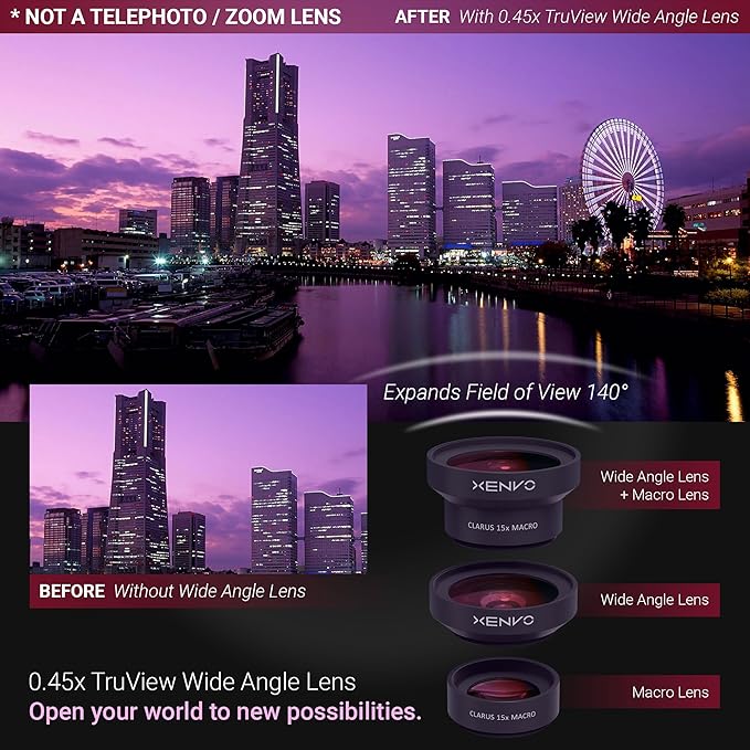 Pro Lens Kit for iPhone and Android, Macro and Wide Angle Lens - Image 2