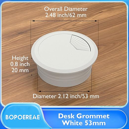 Desk Grommet 2-1/16", Desk Cord Hole Cover, Cable Grommet ABS Plastic, Desk - Image 8
