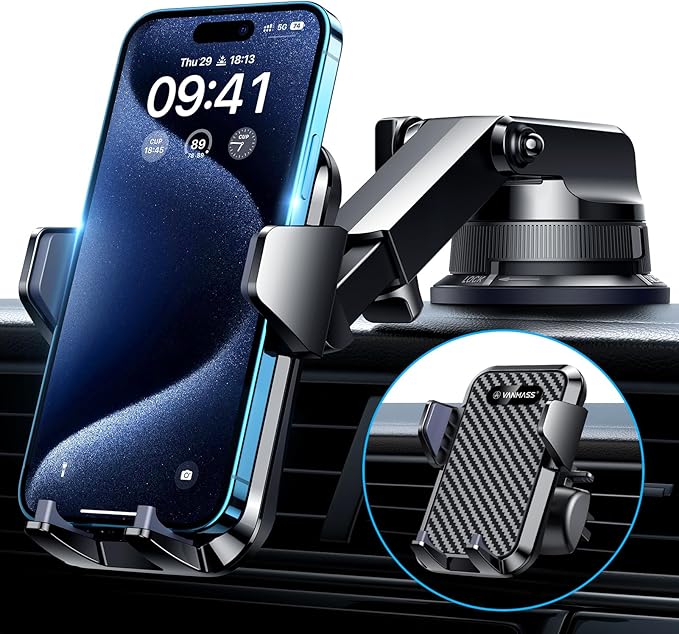 VANMASS Cell Phone Mount Car Dashboard Window Vent Desk Fit - Image 9