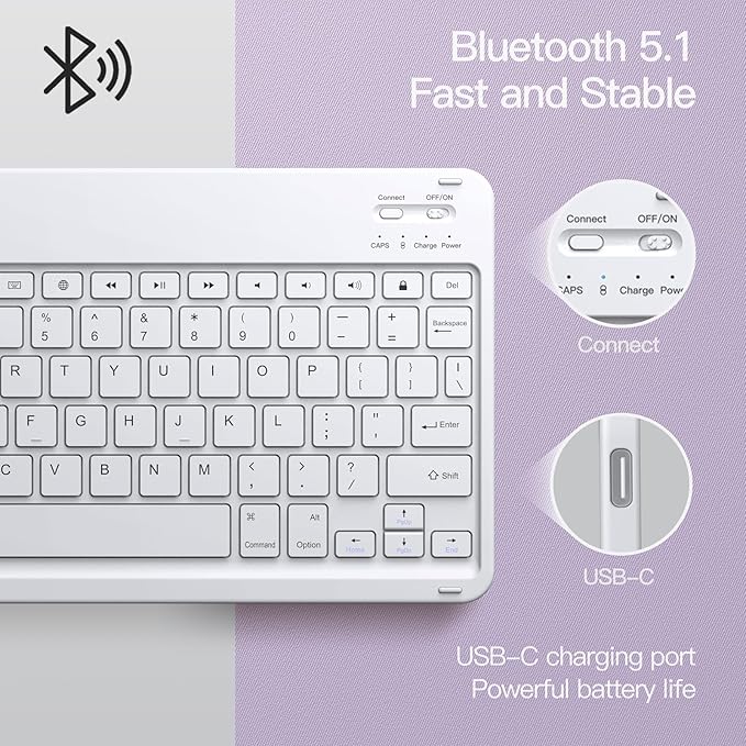 JETech Keyboard Case for iPad Air 11-Inch M3/M2, iPad Air 5th/4th - Image 3