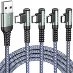 AINOPE USB C Cable 4-Pack 3.2A 90 Degree USB C Cable Packs, Nylon Braided by AINOPE10yearsforphoneaccessories