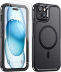 Lanhiem for iPhone 15 Case Magnetic, Heavy Duty Tough Rugged Phone Cover for by LanhiemHome