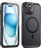 Lanhiem for iPhone 15 Case Magnetic, Heavy Duty Tough Rugged Phone Cover for by LanhiemHome