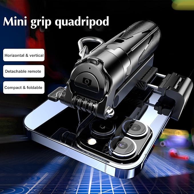 Mini Selfie Stick Tripod, Extendable Grip Phone Tripod - Image 4