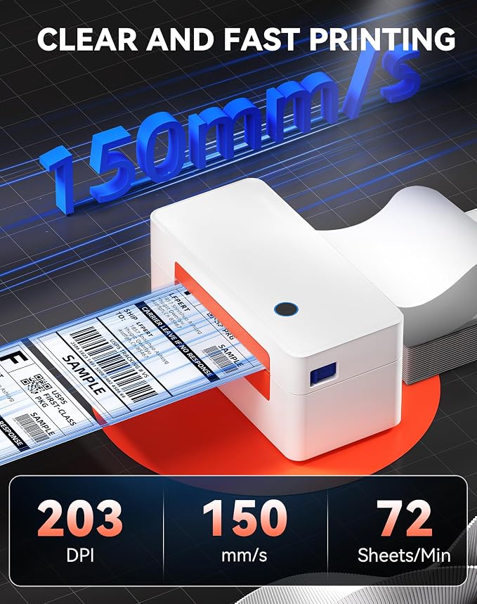 Bluetooth Thermal Label Printer, Wireless 4x6 Shipping Label Printer - Image 6