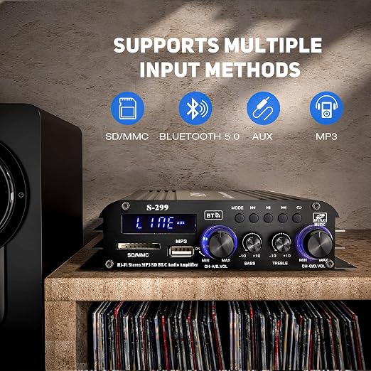 Facmogu S-299 4.1CH Bluetooth Power Amplifier - Image 5