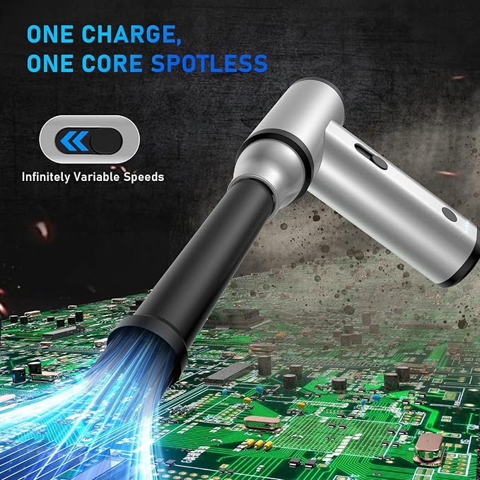Compressed Air Duster, 300000RPM Air Duster Electric Cleaner - Image 6
