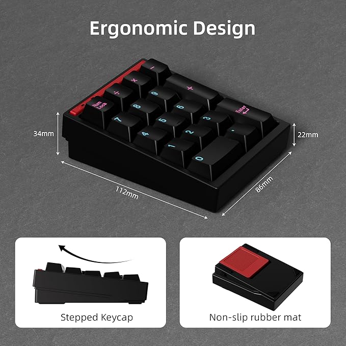 BOYI Y17 Aluminum Mechanical Numpad, Wireless RGB Numeric Keypad, Quick Release - Image 8