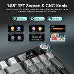 RedThunder K95 Wireless Mechanical Keyboard, TFT Screen & Knob, Trip-Modes - Image 3