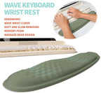 2-in-1 Ergonomic Set, Wave Rise Keyboard Wrist Rest and Massage Bulge Slope - Image 2
