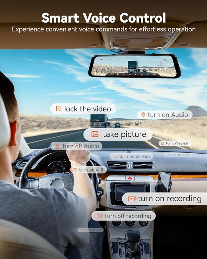 WOLFBOX G850 PRO 4K Mirror Dash Cam - Image 6
