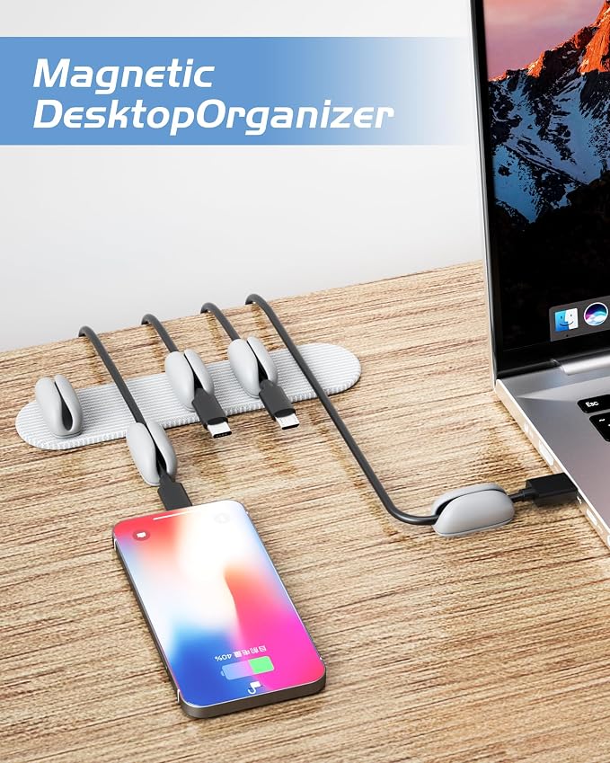 5-Pack Magnetic Cable Clips Cord Organizer - Image 5