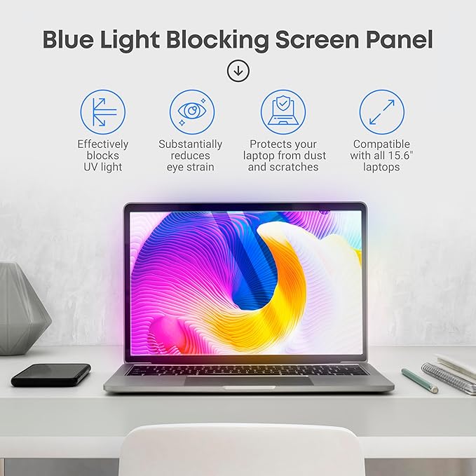 15.6 inch Blue Light Blocking Screen Protector Panel - Image 3