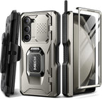 TONGATE for Z Fold 5 Case with Ring Stand, Built-in S Pen Holder & Glass Screen by TONGATE