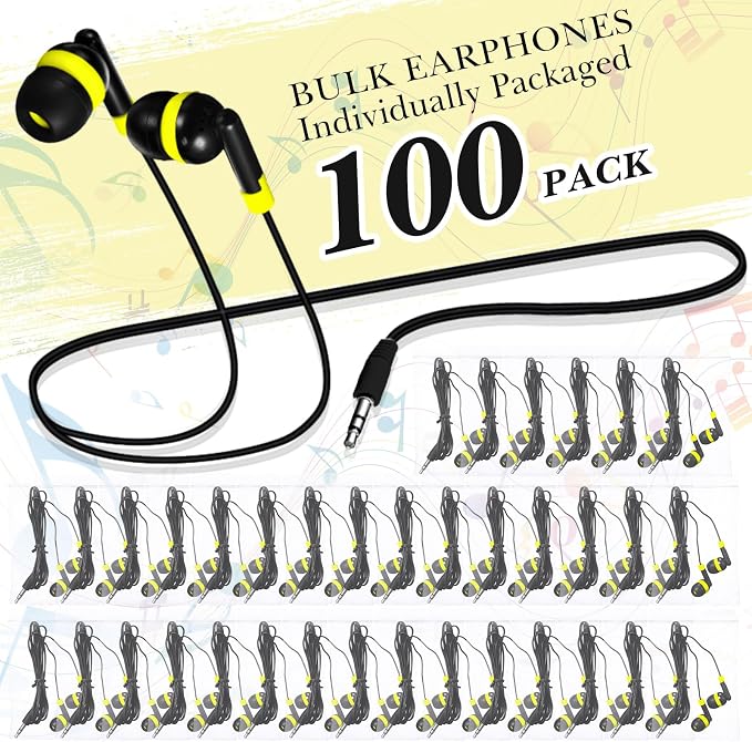 Kanayu 100 Pack Wired Earbuds Bulk - Image 2