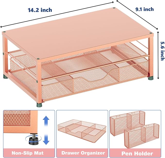 OPNICE Desk Organizers and Accessories, 2-Tier Computer Monitor Stand - Image 3