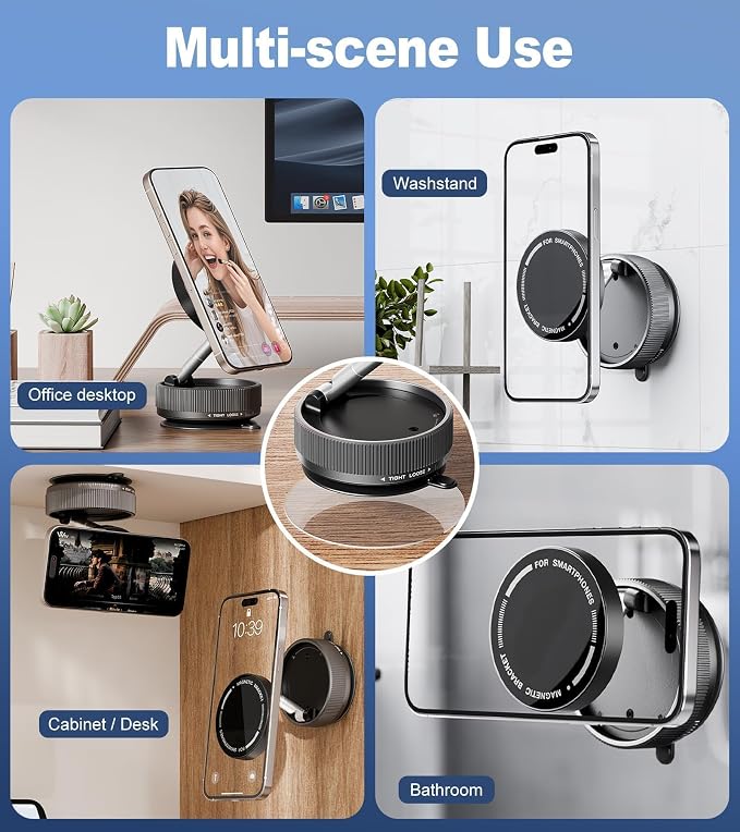 Vacuum Magnetic Phone Holder, Suction Cup Phone Mount - Image 7