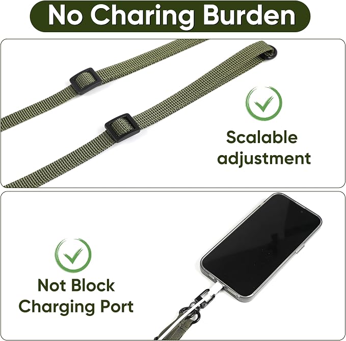 Cell Phone Strap Adjustable Wrist Strap Crossbody Cellphone Holder Extra Long - Image 3