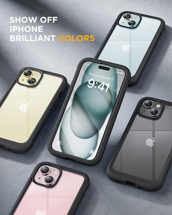 Miracase Glass Series Designed for iPhone 15 Plus Case 6.7', Full-Body Military - Image 7