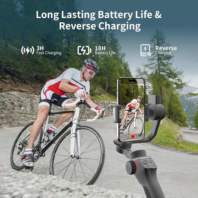TOALLIN Gimbal Stabilizer for Smartphone, 3-Axis Phone Gimbal - Image 6