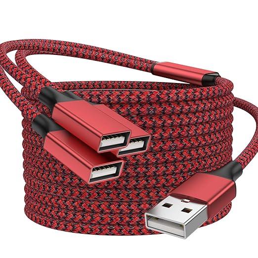 6.6FT USB Splitter 3 in 1 Out, A Male to 3 Female Extension Y Cable Support by Unknown