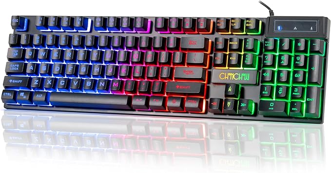 CHONCHOW Wired Gaming Keyboard, 104 Keys Full Size, by CHONCHOW