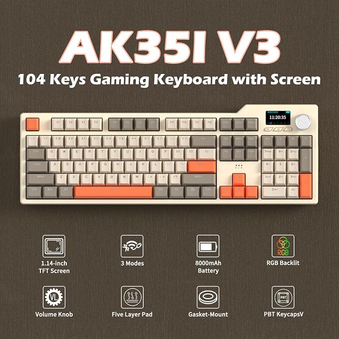 NACODEX AK35I V3 104 Keys RGB Gasket Mount Mechanical Keyboard | Amazing - Image 2