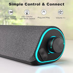 SOULION R50 Bluetooth Computer Speakers, 3.5mm PC Sound Bar - Image 3