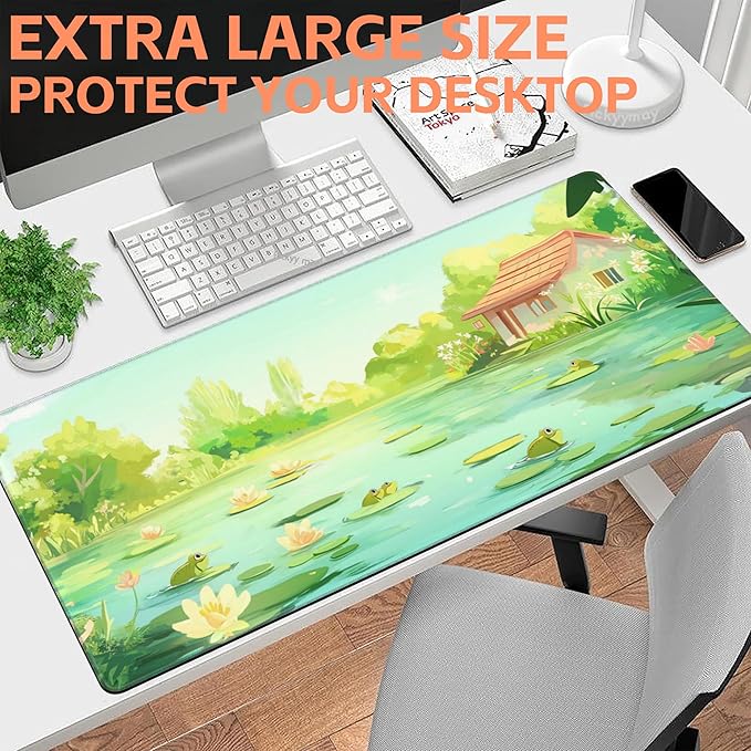 Mouse Pad Large Frog in The Water Non-Slip Game Desk Mat - Image 6