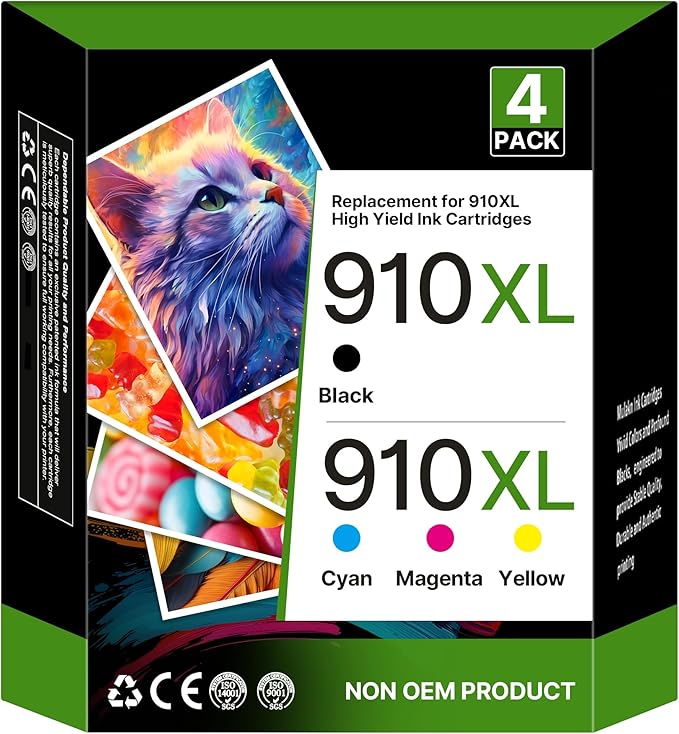 910XL Ink Cartridges for HP Printers Replacement for HP 910XL Ink Cartridges by PrintingYourLife