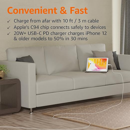 Amazon Basics MFi Certified USB-C to Lightning Fast Charging Cable - Image 6