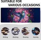 Floral and Hummingbird Large Mouse Pad, Gaming Mouse Pad, Keyboard Mat - Image 2