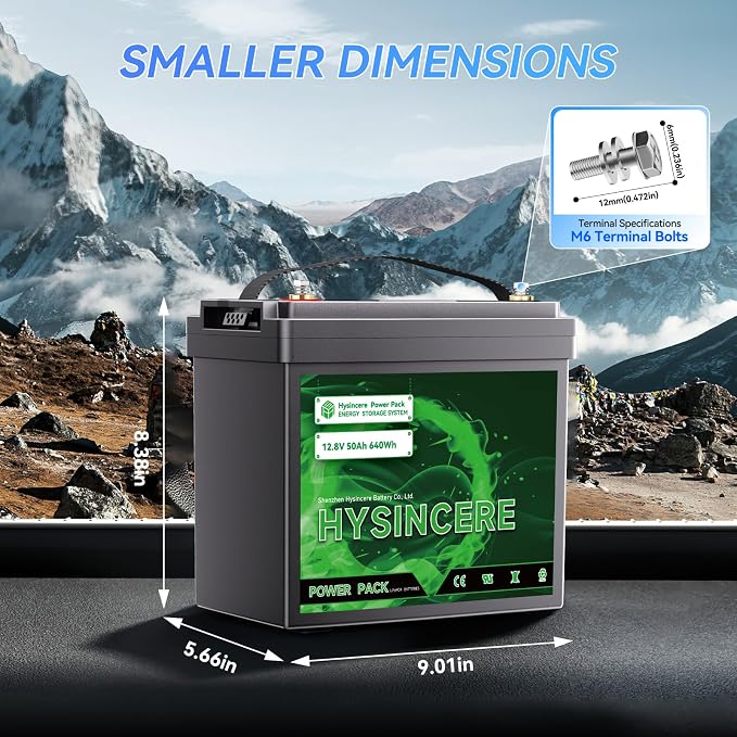 12V 50Ah LiFePO4 Lithium Battery, Built-in 50A BMS, Deep Cycle Up to 4000+ - Image 7